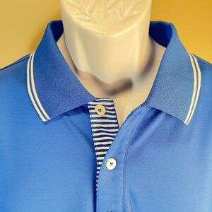 ⛳🔵 FootJoy FJ Men’s Blue Golf Polo Shirt White Trim XL EUC ⚪